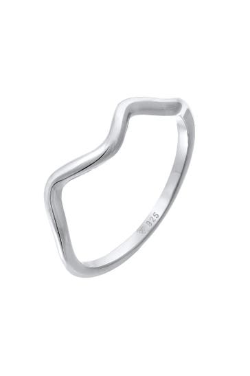 ELLI Ring Wellen Minimal Geo Trend 925 Silber Silber