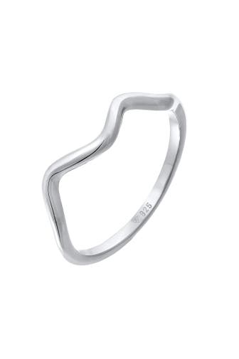 ELLI Ring Wellen Minimal Geo Trend 925 Silber Silber