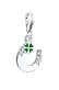 Charm Hufeisen Kleeblatt 925 Silber, mit Kristallen von Swarovski®