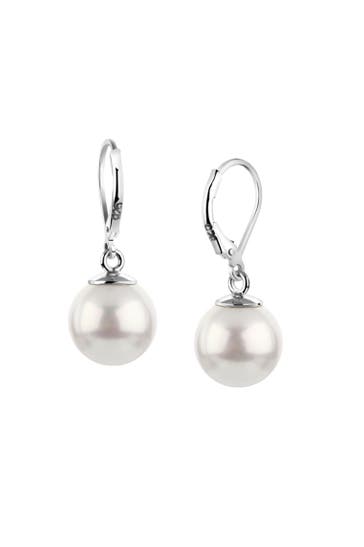 NENALINA Ohrringe Ohrhänger Muschelkernperle Edel 925 Silber Silber