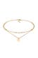 Kette Choker Layer Vintage Plättchen Anhänger 925 Silber Gold