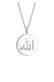 Kette Schriftzeichen Allahu Akbar 925 Sterling Silber Silber