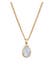 Kette Tropfen Mondstein Elegant 925 Silber Gold