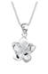 Kette Frangipani Blüte Diamant (0.03 ct) 925 Silber Weiß