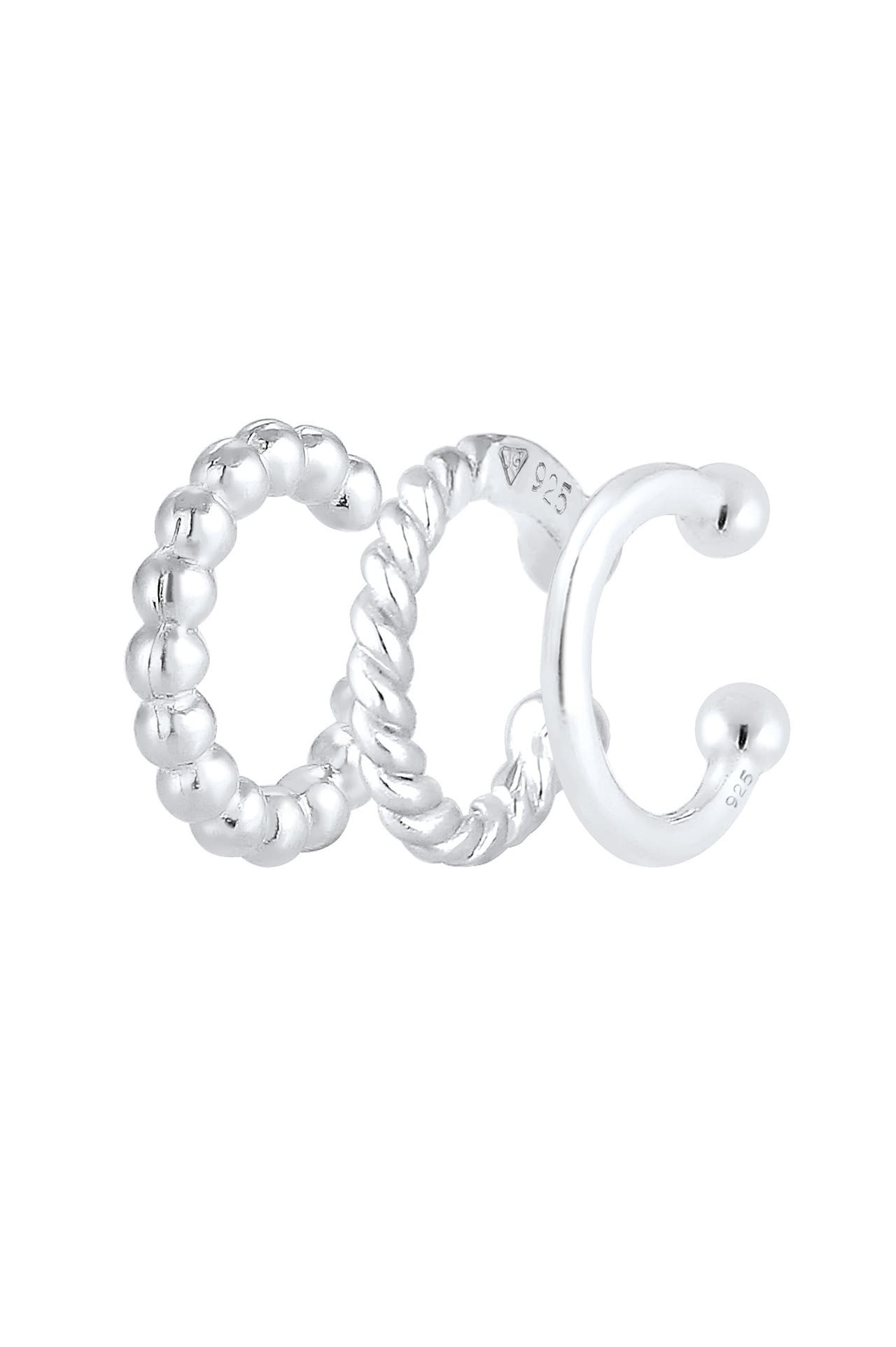 ELLI Ohrringe Earcuff 3er Set 925 Silber silber, Bild 1
