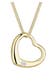 Kette Herz Diamant Weiß Brillantschliff (0.03ct) 375 Gelbgold Weiß