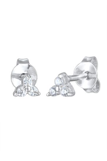 ELLI Ohrringe Stecker Dreieck Zirkonia 925 Silber Silber