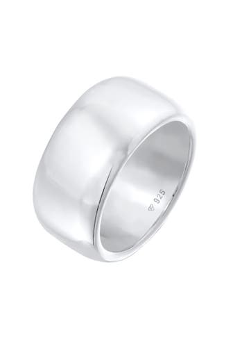ELLI PREMIUM Ring Breit Schlicht Bandring 925 Sterling Silber