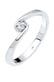 Ring Verlobungsring Diamant Weiß Brillantschliff (0.03 ct) 925 Sterling Silber Weiß