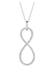 Kette Infinity Weiß 925 Sterling Silber, mit Kristallen von Swarovski® Silber