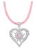 Kette Herz Edelweiss Kristalle 925 Silber Rosa