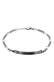 Armband Herren ID Platte Figaro Klassisch 925 Silber Schwarz