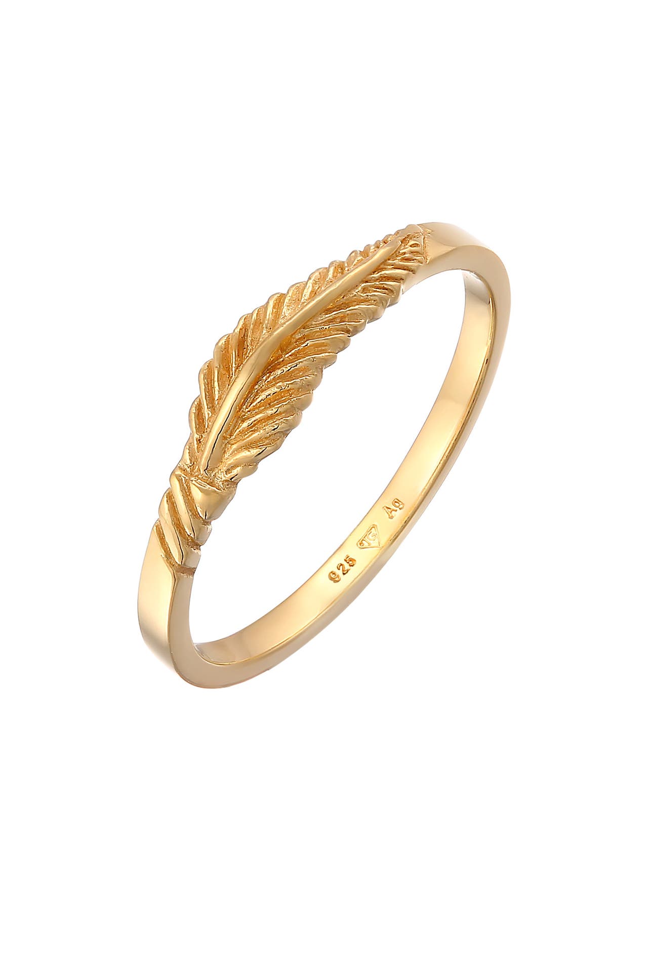 ELLI Ring Feder Flügel Boho Trend Festival 925 Silber Gold, Bild 1