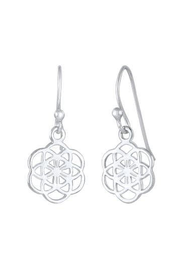 NENALINA Ohrringe Hänger Blume des Lebens Ornament 925 Silber Silber