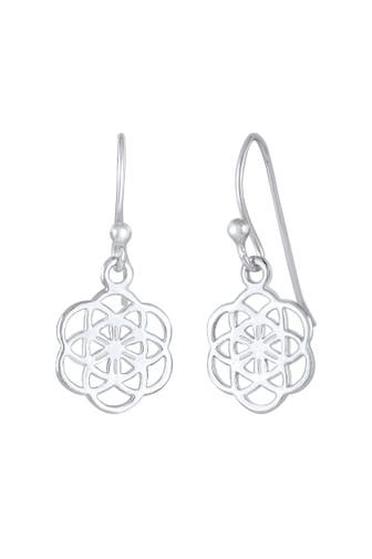 NENALINA Ohrringe Hänger Blume des Lebens Ornament 925 Silber Silber