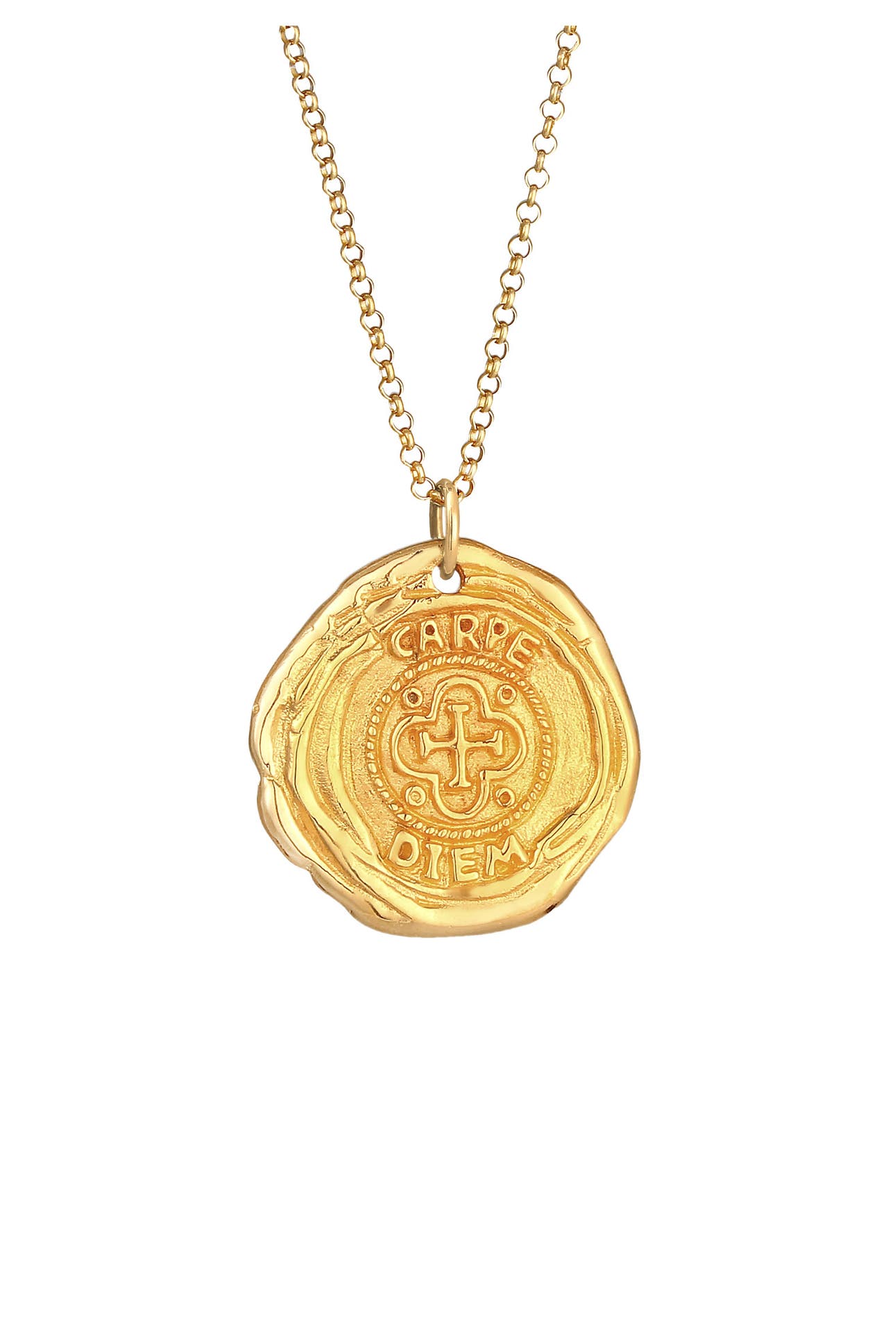 KUZZOI Kette Herren Antike Münze Coin Kreuz 925 Silber Gold, Bild 1