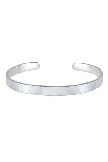 KUZZOI Armband Herren Basic Bangle Matt 925 Silber Silber
