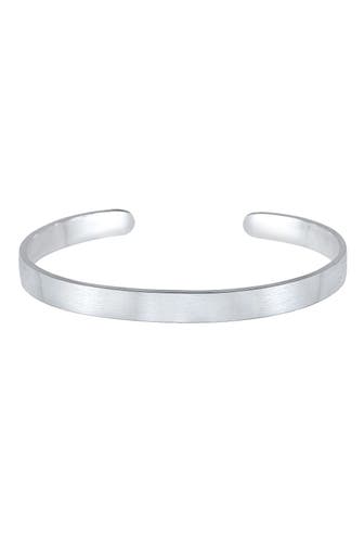 KUZZOI Armband Herren Basic Bangle Matt 925 Silber Silber
