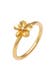 Ring Frangipani Blüte Blume Zirkonia 925 Silber Gold