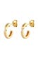 Ohrringe Creolen Diamant Weiß Brillantschliff (0.03 ct.) 585 Gelbgold Gold