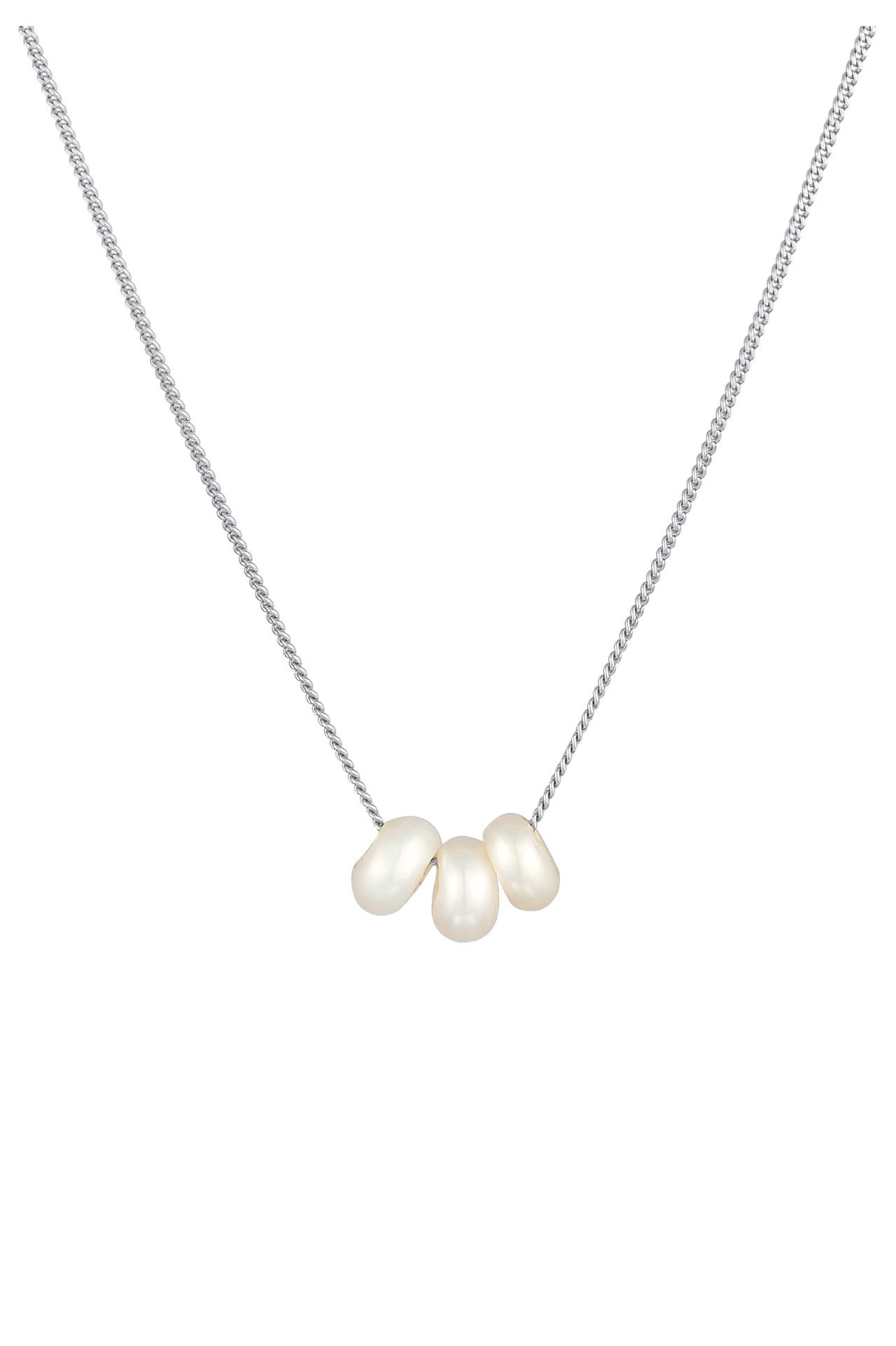 ELLI Kette Süßwasserperlen Bead 925 Silber Silber, Bild 1