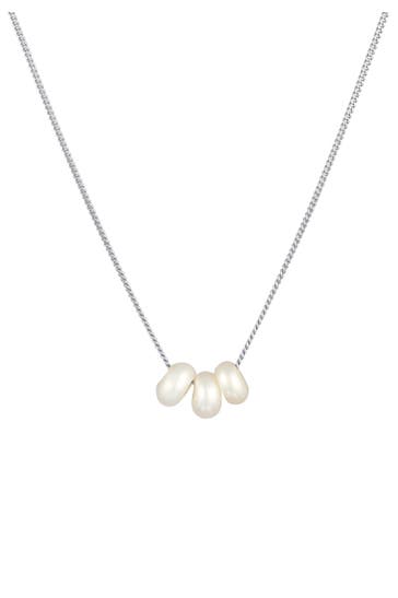 ELLI Kette Süßwasserperlen Bead 925 Silber Silber