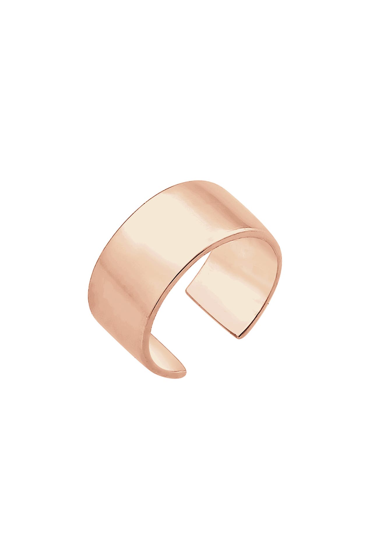 ELLI Ohrringe Basic Single Earcuff Trend Breit 925 Silber Rosegold, Bild 1