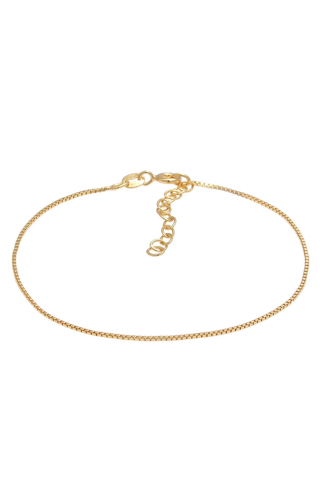 ELLI Armband Venezianer Basic Rechteckige Glieder 925 Silber Gold, Bild 1