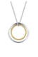 Kette Kreis 925 Sterling Silber Bicolor Zweifarbig