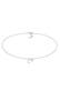 Kette Choker Halbmond Astro Mondstein 925 Silber Silber