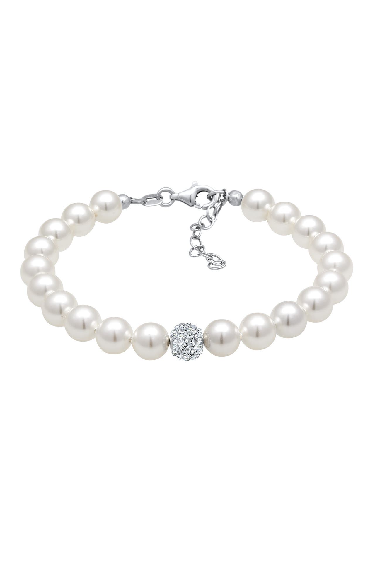ELLI Armband Synthetische Perlen 925 Silber, mit Kristallen von Swarovski® Silber, Bild 1