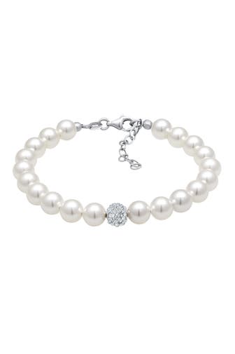 ELLI Armband Synthetische Perlen 925 Silber, mit Kristallen von Swarovski® Silber