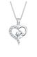 Kette Herz 925 Silber, mit Kristallen von Swarovski® Silber