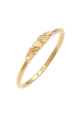 ELLI PREMIUM Ring Organic Look Trend 375 Gelbgold