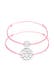 Armband Lebensblume Mutter Kind Set Nylon 925 Silber Silber
