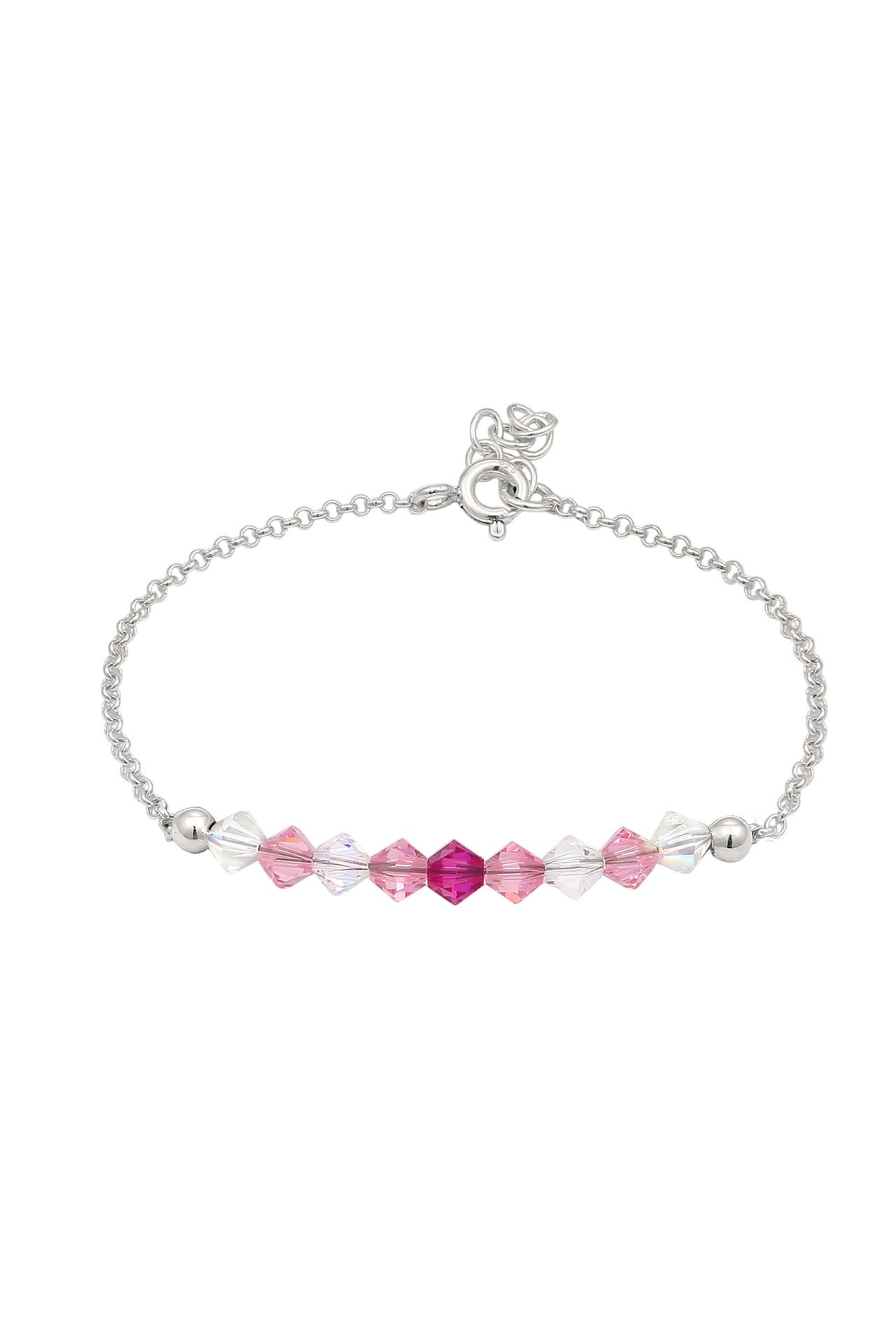 ELLI Armband Kinder Beads Rosa 925 Sterling Silber, mit Kristallen von Swarovski®, Bild 1