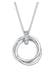 Kette Kreis Trio Diamant (0.025 ct.) 925 Silber Weiß