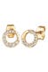 Ohrringe Ohrstecker Damen Kreis Kristalle Elegant Goldfarben Gold