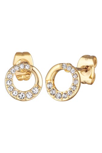 ELLI Ohrringe Ohrstecker Damen Kreis Kristalle Elegant Goldfarben Gold