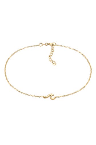 ELLI Fusskettchen Wellen Wave Strand Maritim 925 Silber Gold