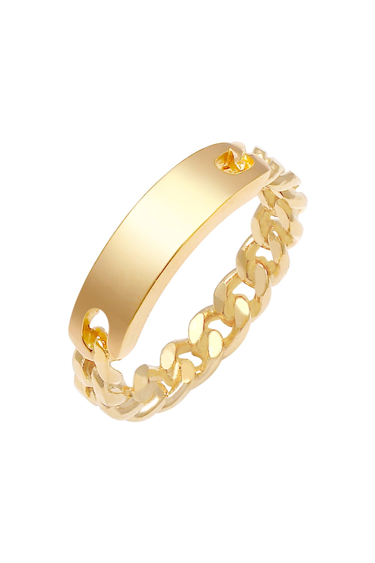 ELLI Ring Bandring Platte Panzer Kette 925 Silber, Bild 1