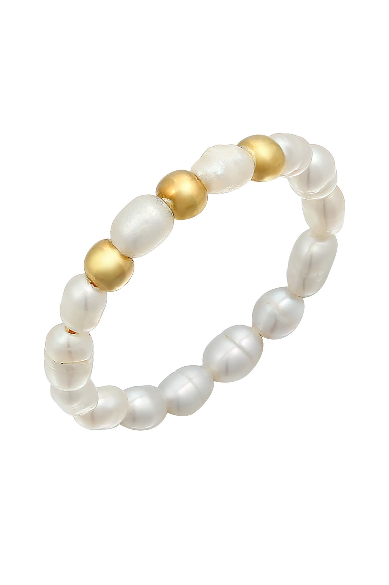 ELLI Ring Süßwasserperlen Beads 925 Silber vergoldet Gold, Bild 1