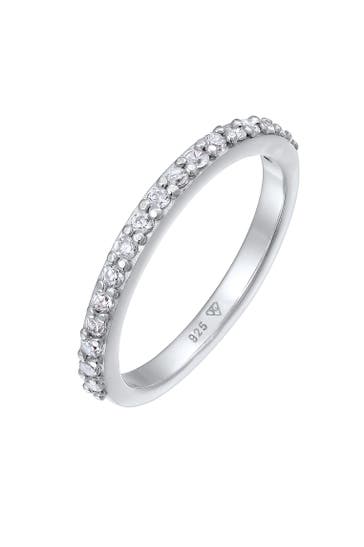 ELLI DIAMONDS Ring Laborgezüchtete Diamanten Weiß Brilliant Cut (0.068 ct) 925 Sterling Silber Silber