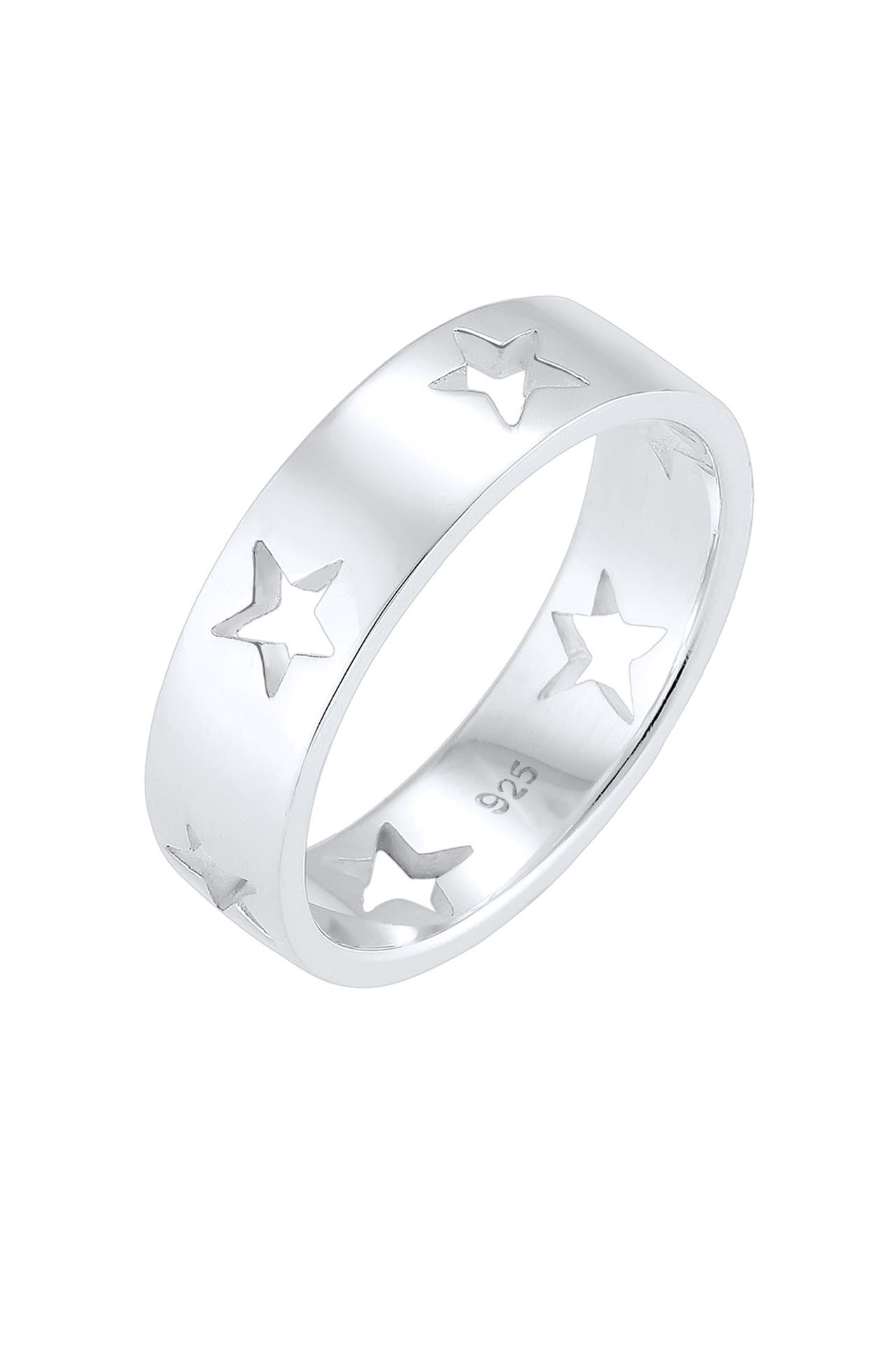ELLI Ring Bandring Stern 925 Sterling Silber Silber, Bild 1