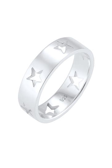 ELLI Ring Bandring Stern 925 Sterling Silber Silber