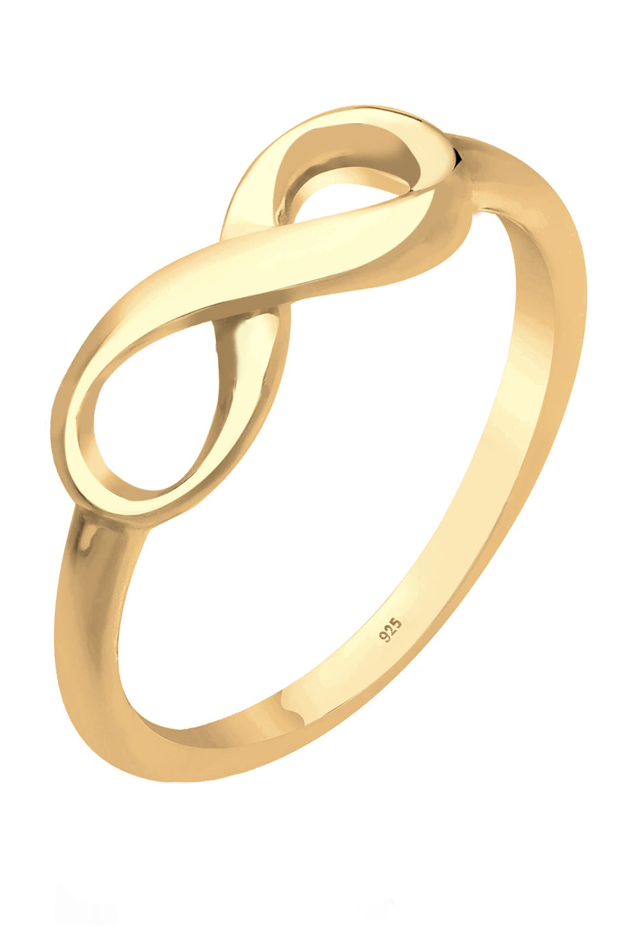 ELLI Ring Basic Infinity Unendlichkeit Zeichen 925 Silber Gold, Bild 1