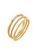 Ring Zirkonia Kordel Basic Stapel (3 tlg.) 925 Silber Gold