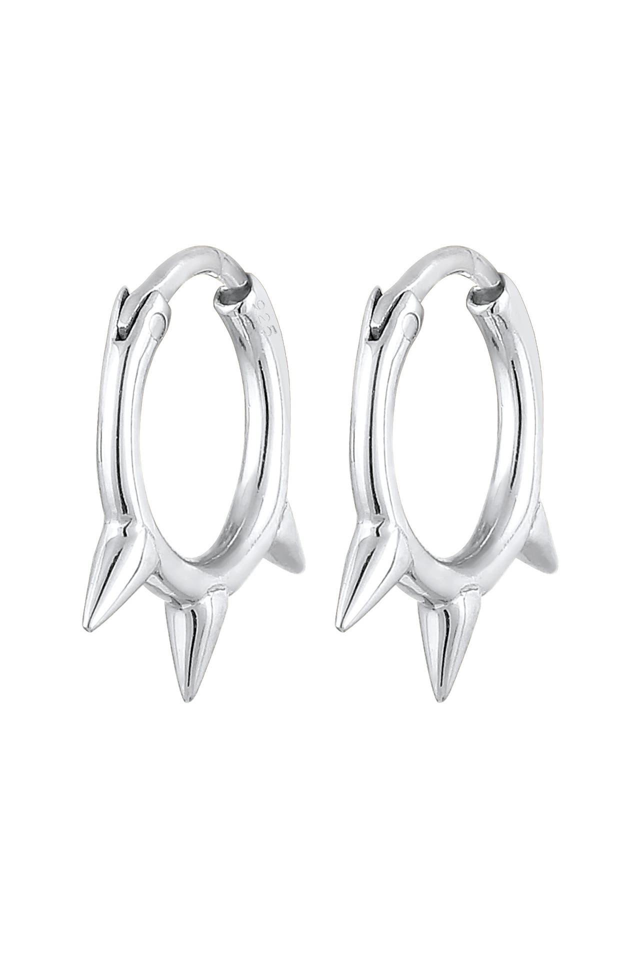 ELLI Ohrringe Creolen Spikes Trend Must-Have Blogger 925 Silber Silber, Bild 1