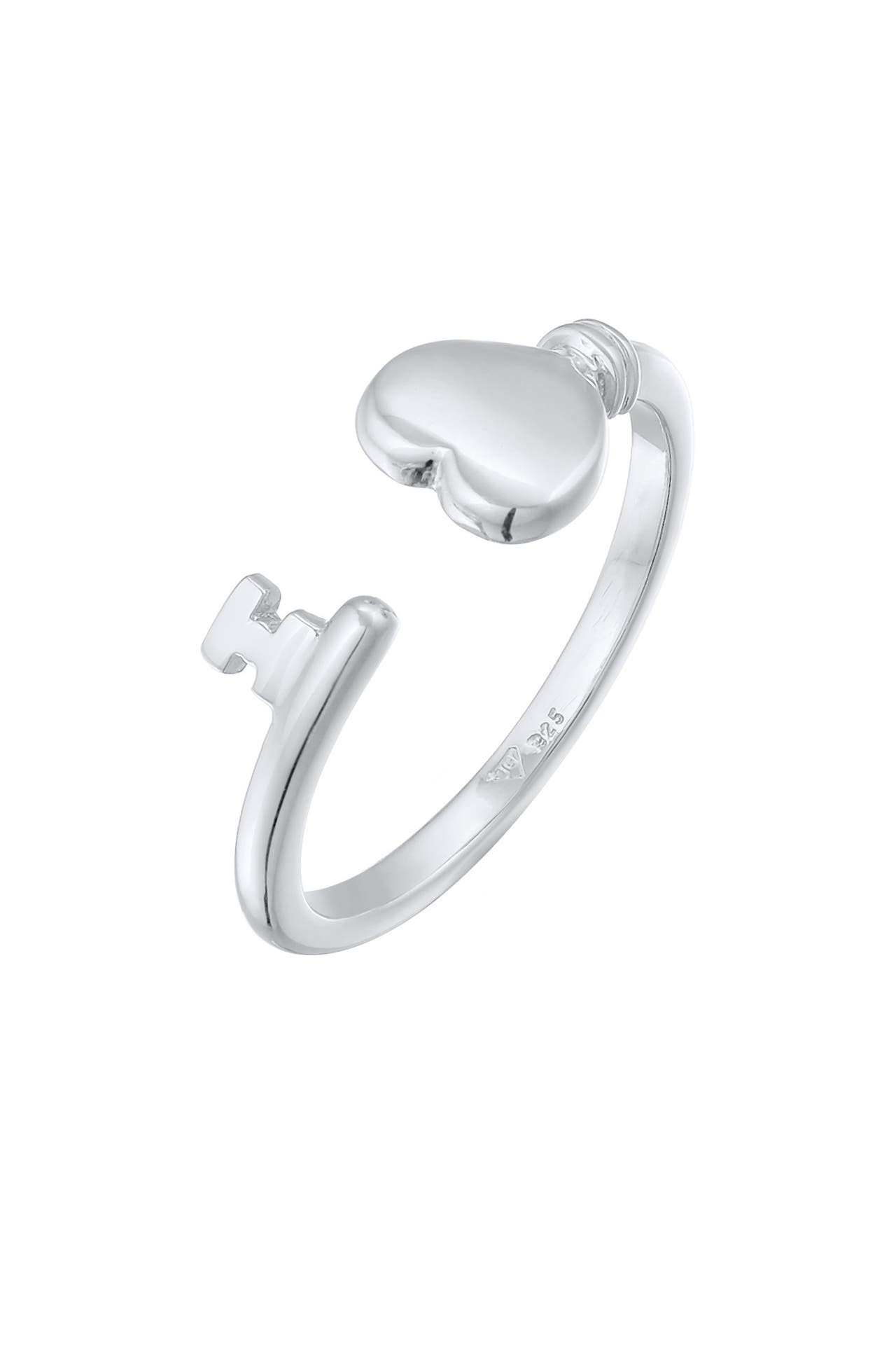 ELLI Ring Herz Schlüssel Liebe Romantik 925 Silber Silber, Bild 1