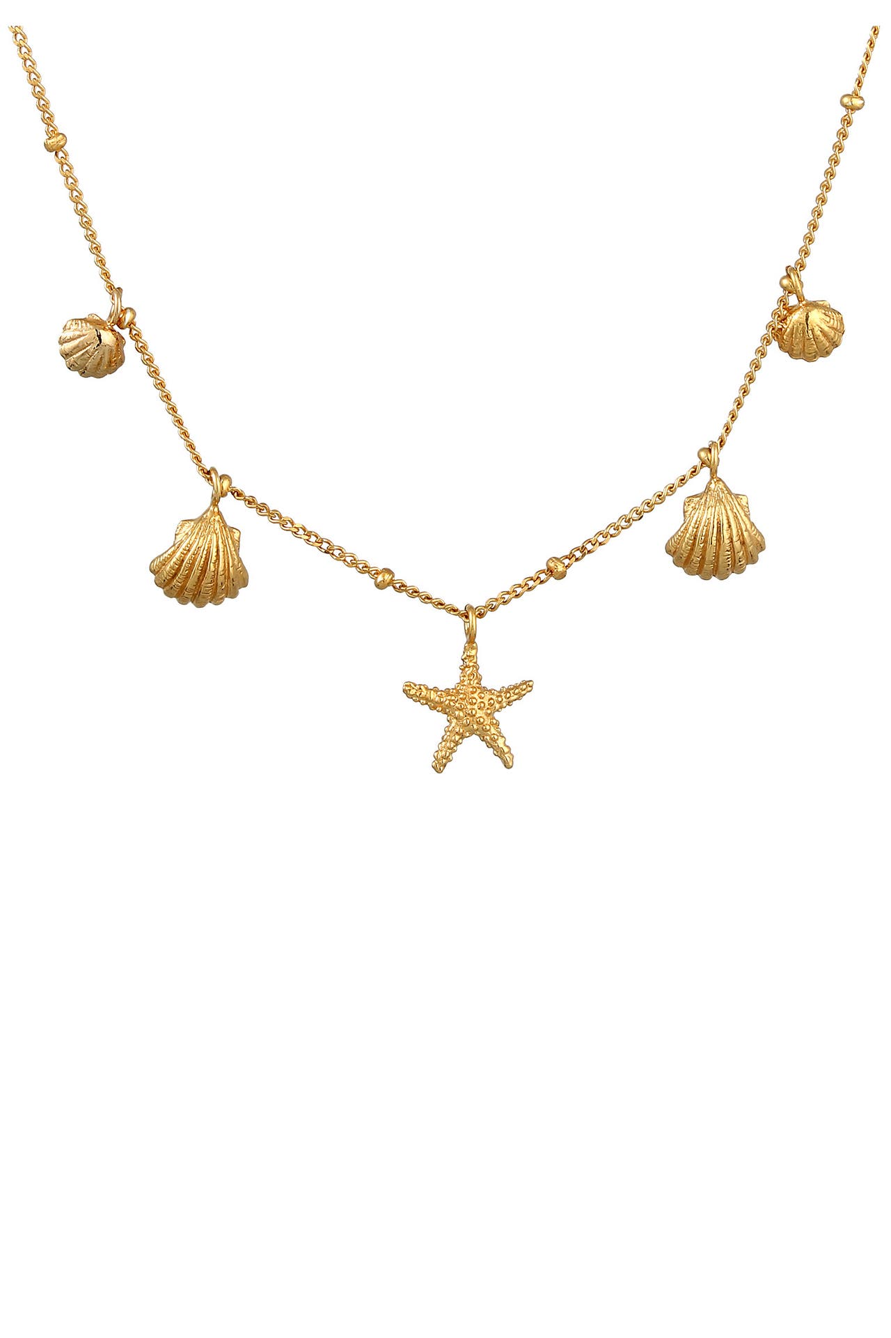 ELLI Kette Muscheln Seestern Maritim Sommer 925 Silber Gold, Bild 1